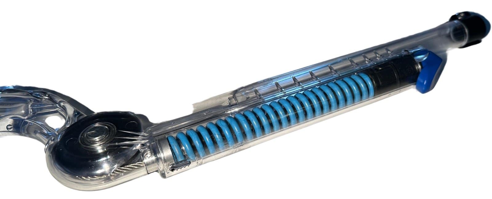 Ski~Mojo ski exoskeleton: leg with springs, neoprene sleeve and harness